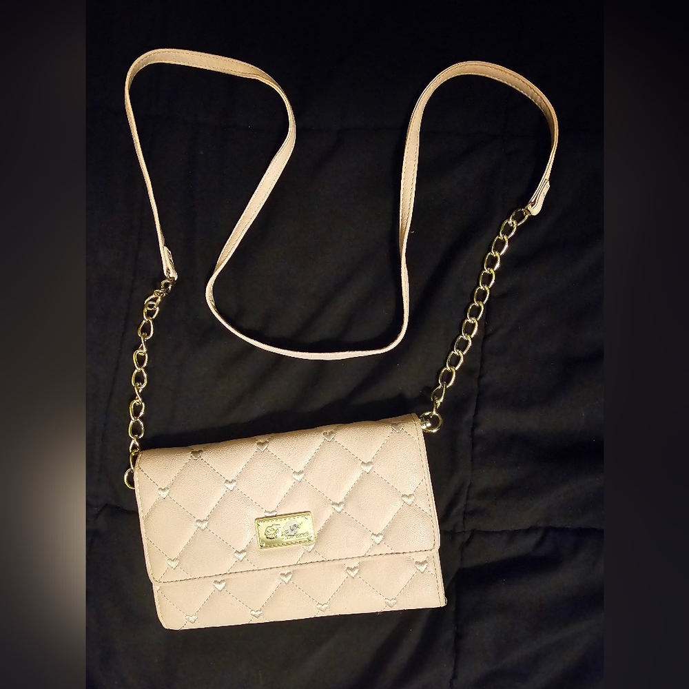 Luv Betsey. pink string crossbody hangbag